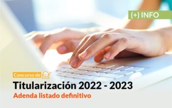 Adenda listado definitivo de espacios curriculares por zona y agrupamientos: concurso titularización Nivel Superior 2022