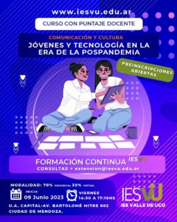 Inscripción a curso: Comunicación cultural. Jóvenes y tecnología en la era pospandemia