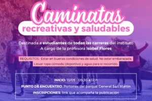 <strong><em>Caminatas saludables para incentivar el bienestar físico en el Nivel Superior</em></strong>