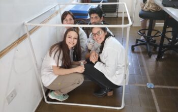 <strong><em>Docentes del IES N° 9-018 crearon un cubo gigante para trabajar secuencias didácticas en matemática y estrategias pedagógicas</em></strong>