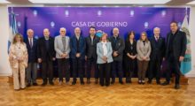 García Zalazar junto a distintas autoridades participaron de la firma del acta de adhesión por la Expo Educativa 2025